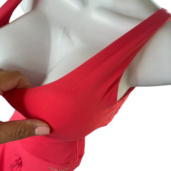 Whitney Simmons Gymshark Coral pink Legging & Sports Bra Set With Gold Ring Bac - Picture 4 of 9